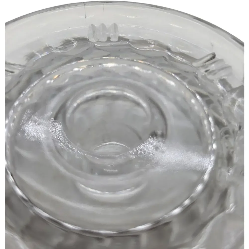 FENTON GLASS IRRIDESCENT HURRICANE LAMP BASE CANDLE HOLDER